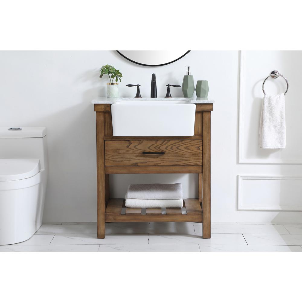 30 inch Single bathroom vanity in driftwood. Picture 14