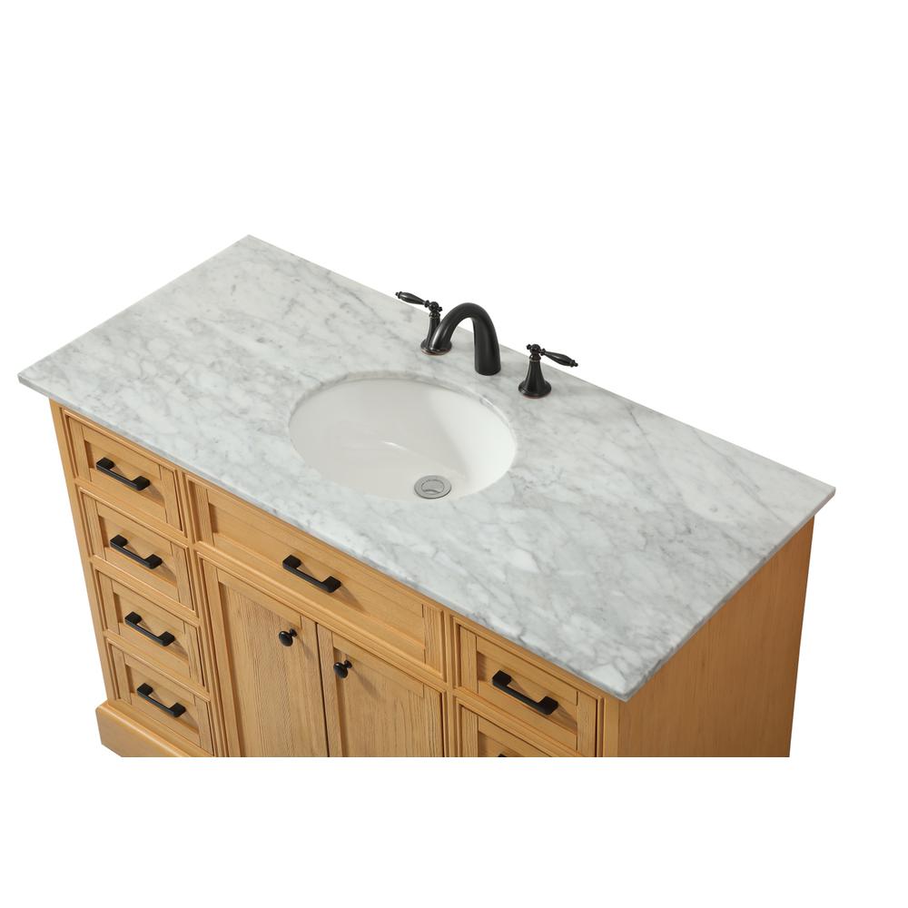 48 inch Single bathroom vanity in natural wood. Picture 10