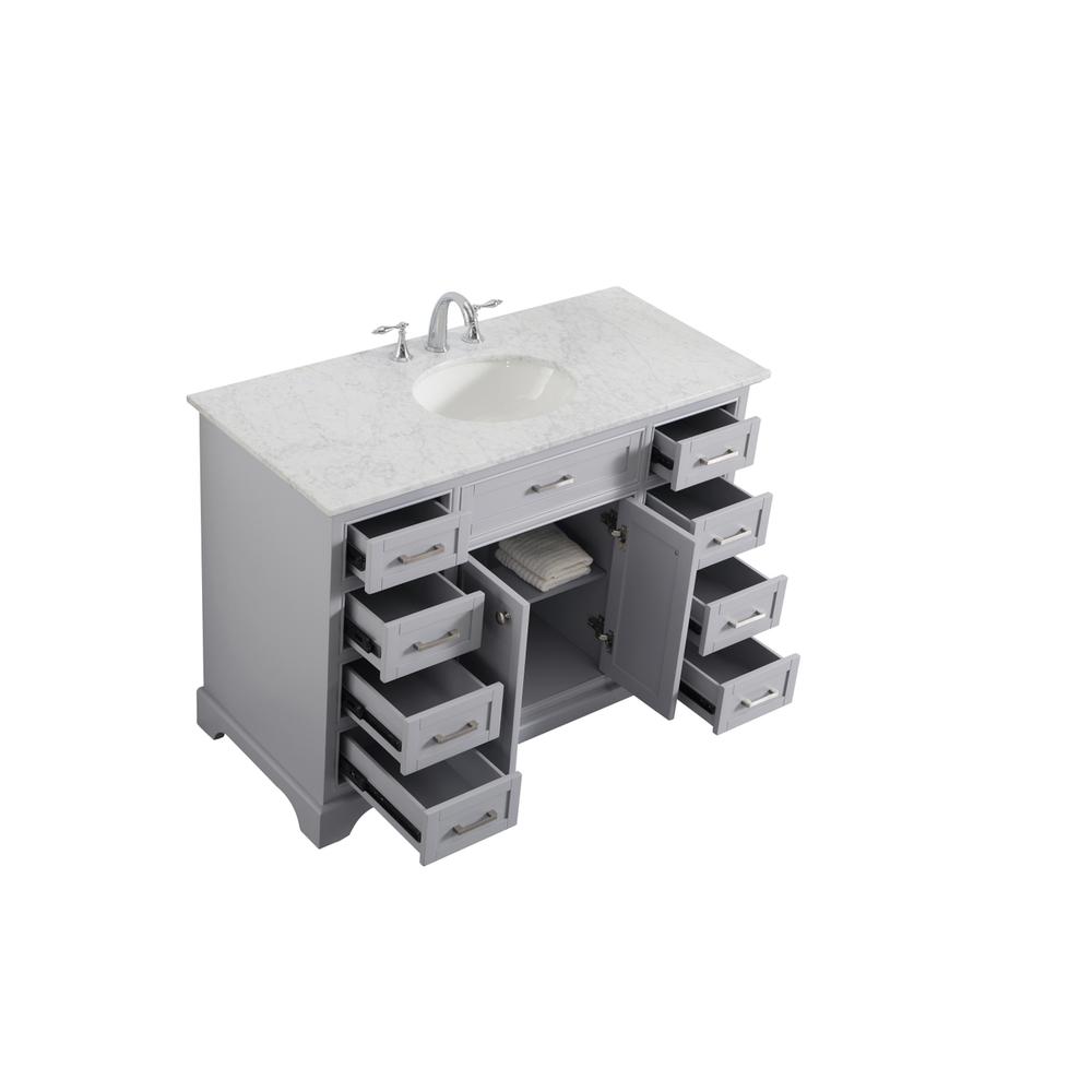 48 In. Single Bathroom Vanity Set In Light Grey. Picture 6