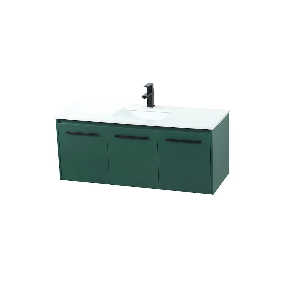 48 Inch Single Bathroom Vanity In Green. Picture 9