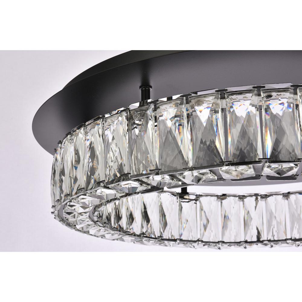 Monroe 22 inch LED Single flush mount in black. Picture 5