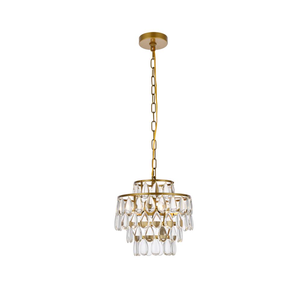 Mila 12 inch pendant in brass. Picture 1