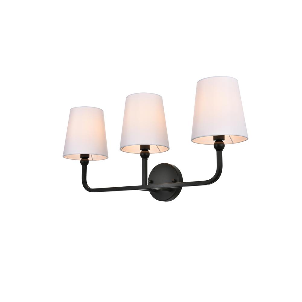 Colson 3 light Black and Clear Bath Sconce. Picture 2