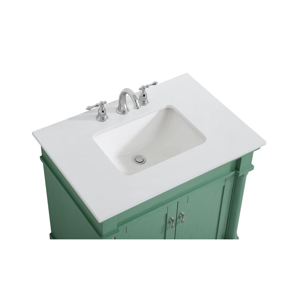 30 inch Single Bathroom vanity in Vintage Mint. Picture 9
