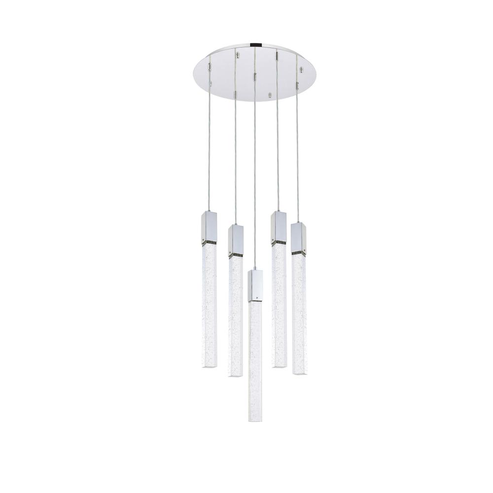 Weston 5 lights pendant in chrome. Picture 6
