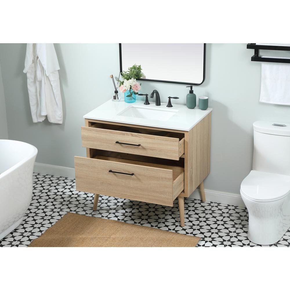 36 inch Single bathroom vanity in mango wood. Picture 3