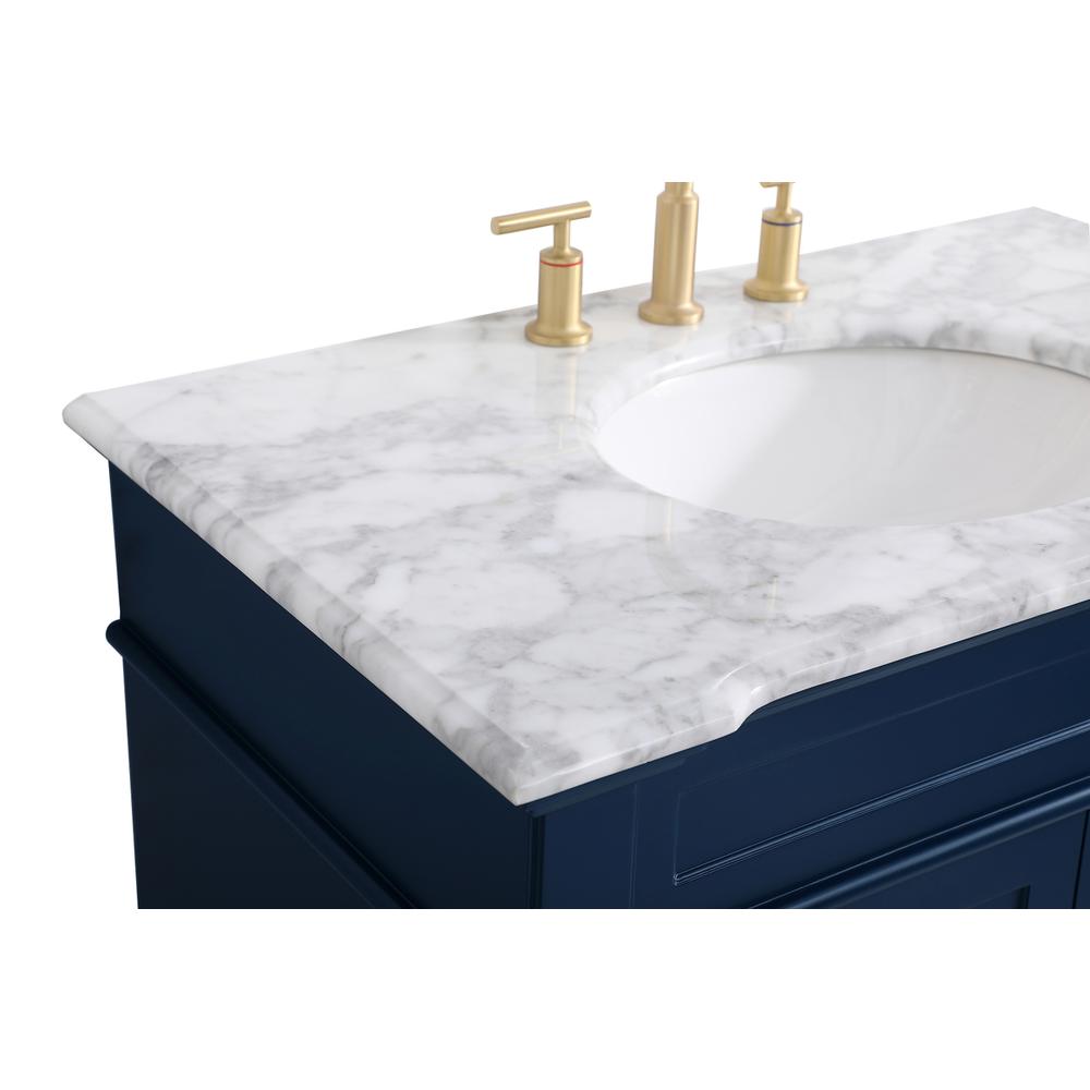 36 inch Single Bathroom Vanity set in Blue. Picture 11