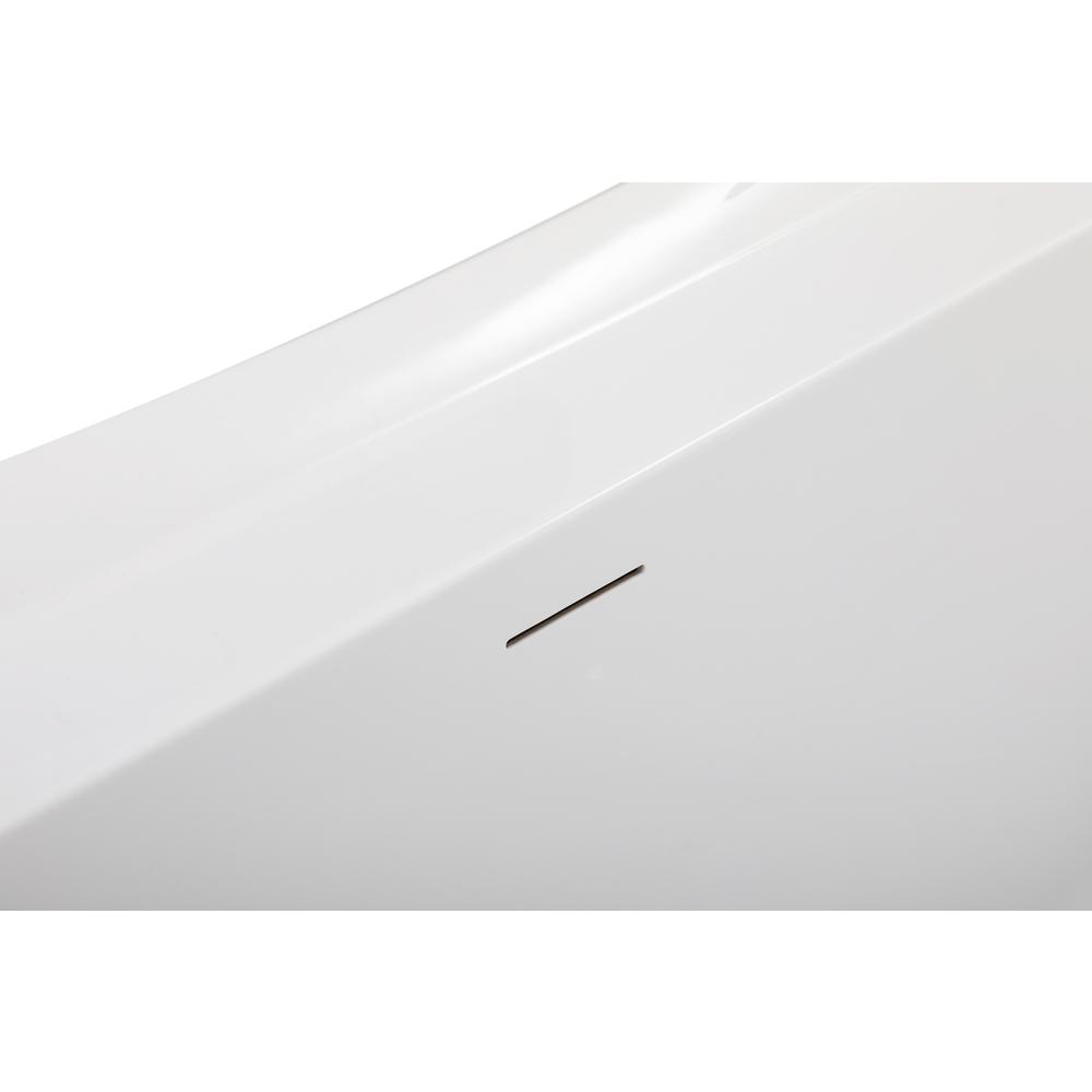 59 inch soaking bathtub in glossy white. Picture 11