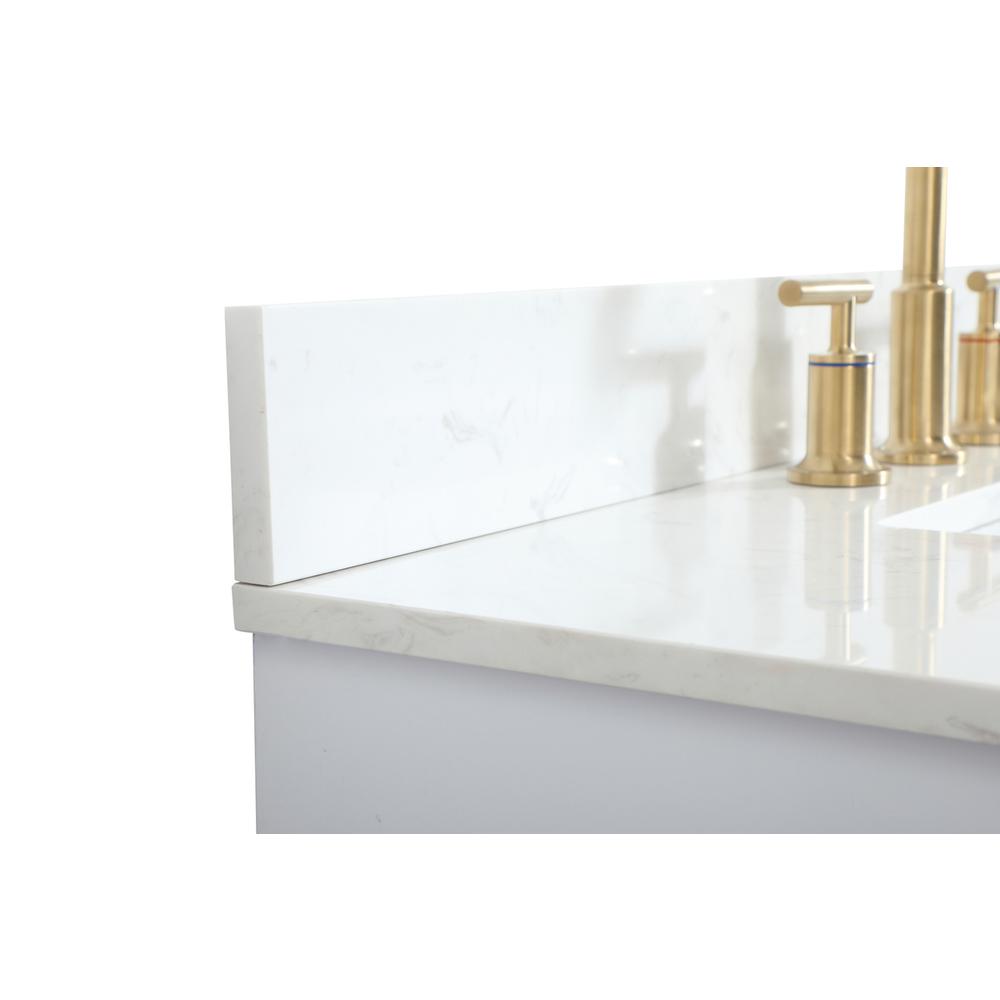 36 inch Single bathroom vanity in white with backsplash. Picture 11