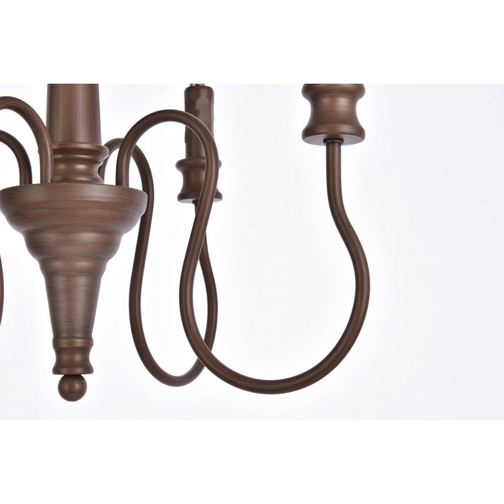 Flynx 4 lights pendant in weathered oak. Picture 5