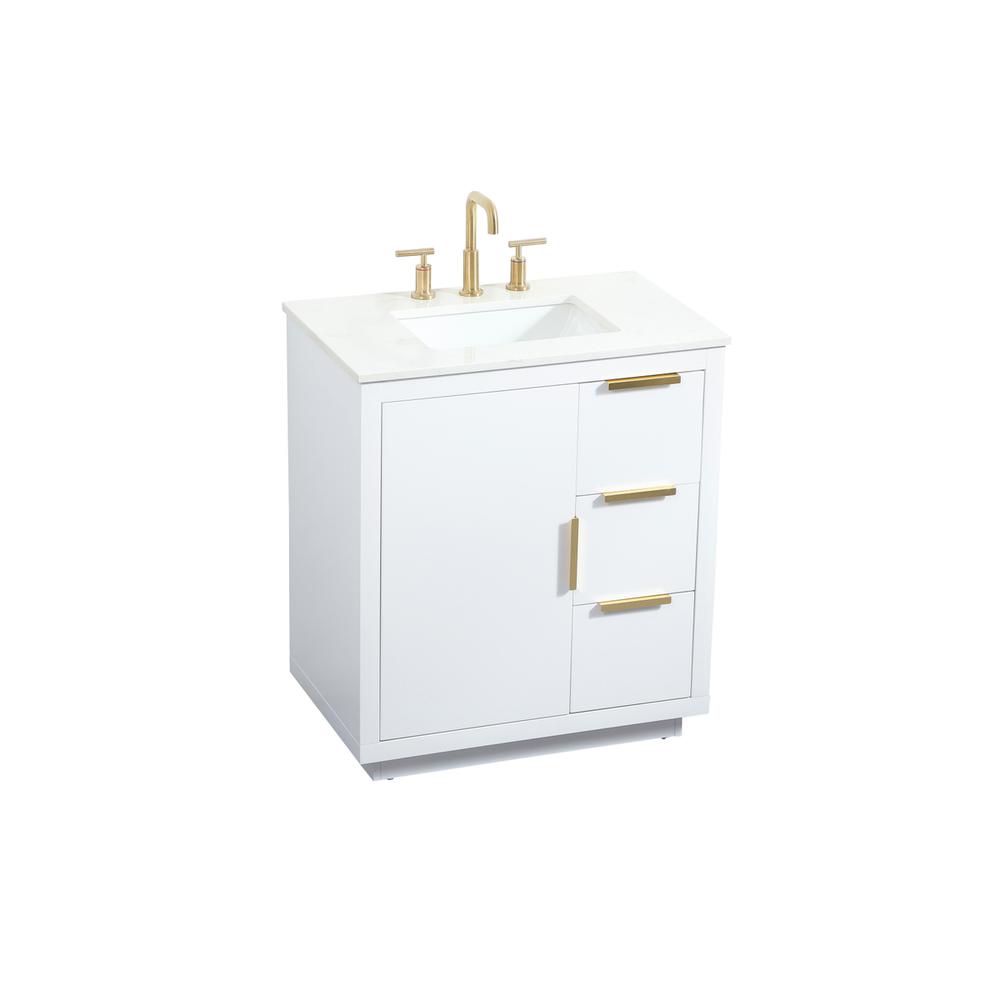 30 inch Single bathroom vanity in white. Picture 8