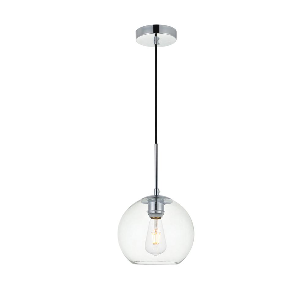 Baxter 1 Light Chrome Pendant With Clear Glass. Picture 1