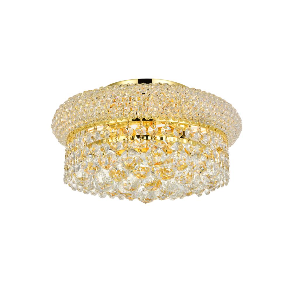 Primo 4 light Gold Flush Mount Clear Royal Cut Crystal. Picture 5