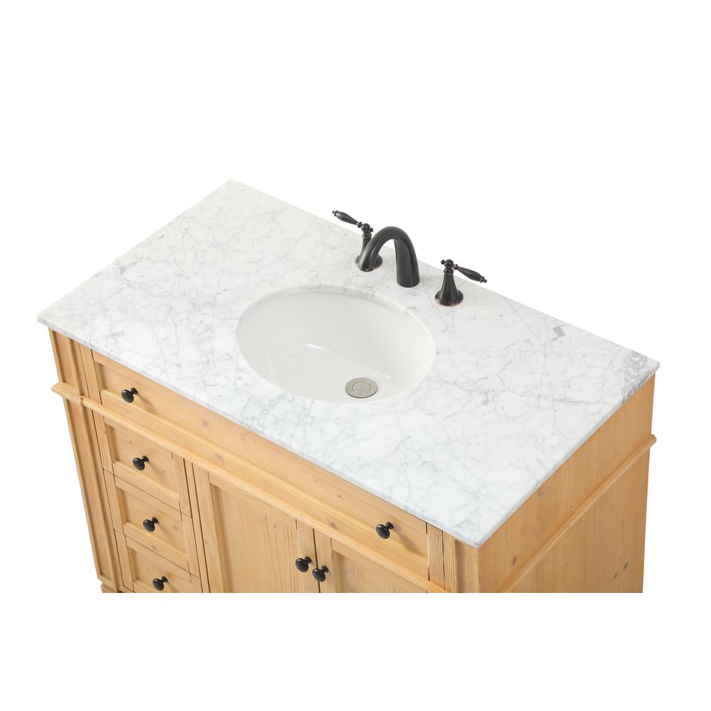 40 inch Single bathroom vanity in natural wood. Picture 10