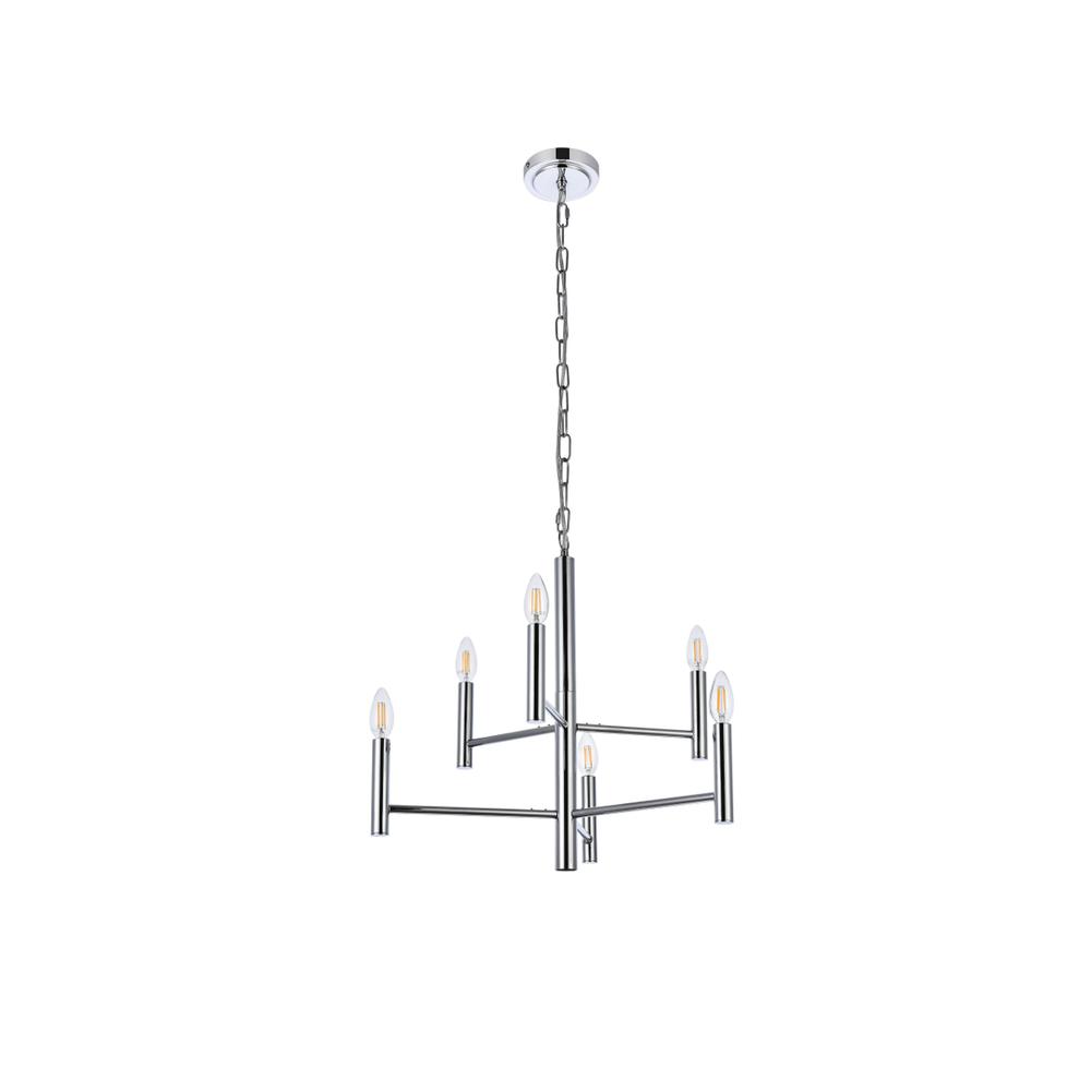 Carmella 6 lights pendant in chrome. Picture 6
