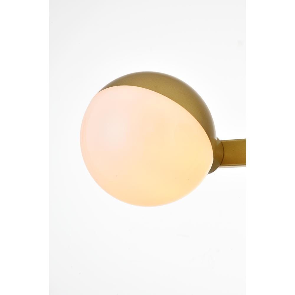 Majesty 3 light Brass and frosted white Bath Sconce. Picture 3