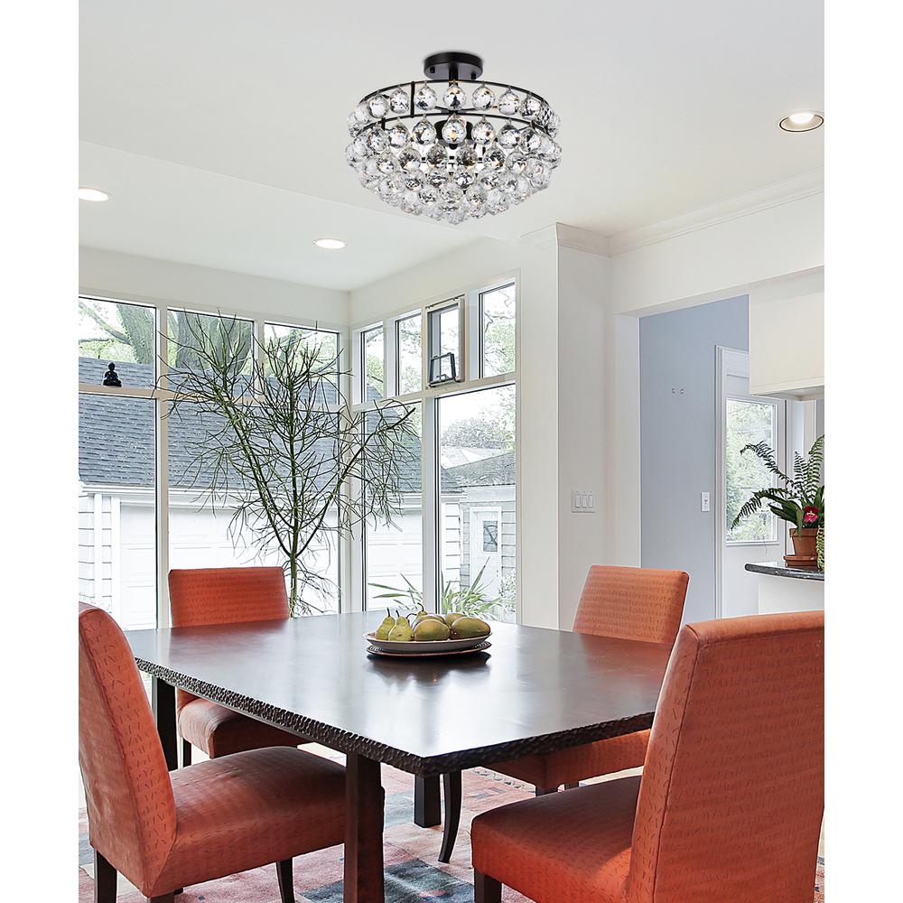 Savannah 16 inch flush mount in black. Picture 8