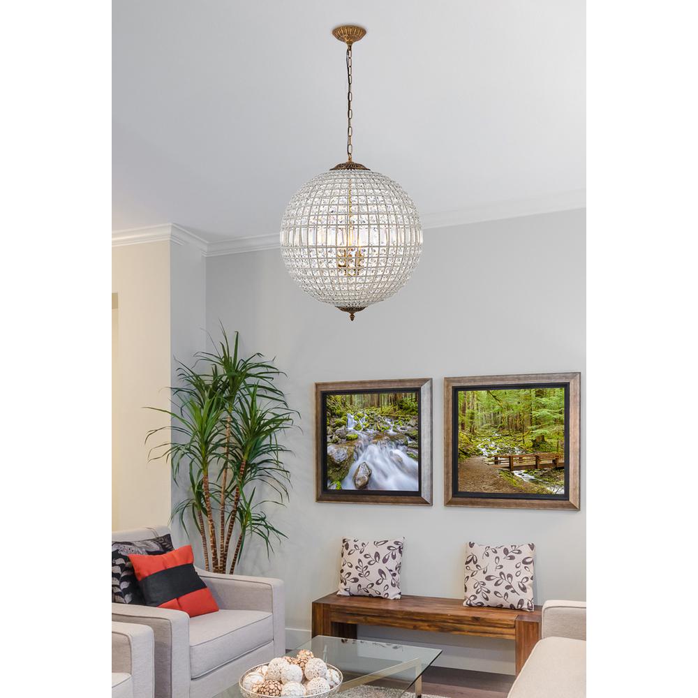 Olivia 5 light French Gold Chandelier Clear Royal Cut Crystal. Picture 8