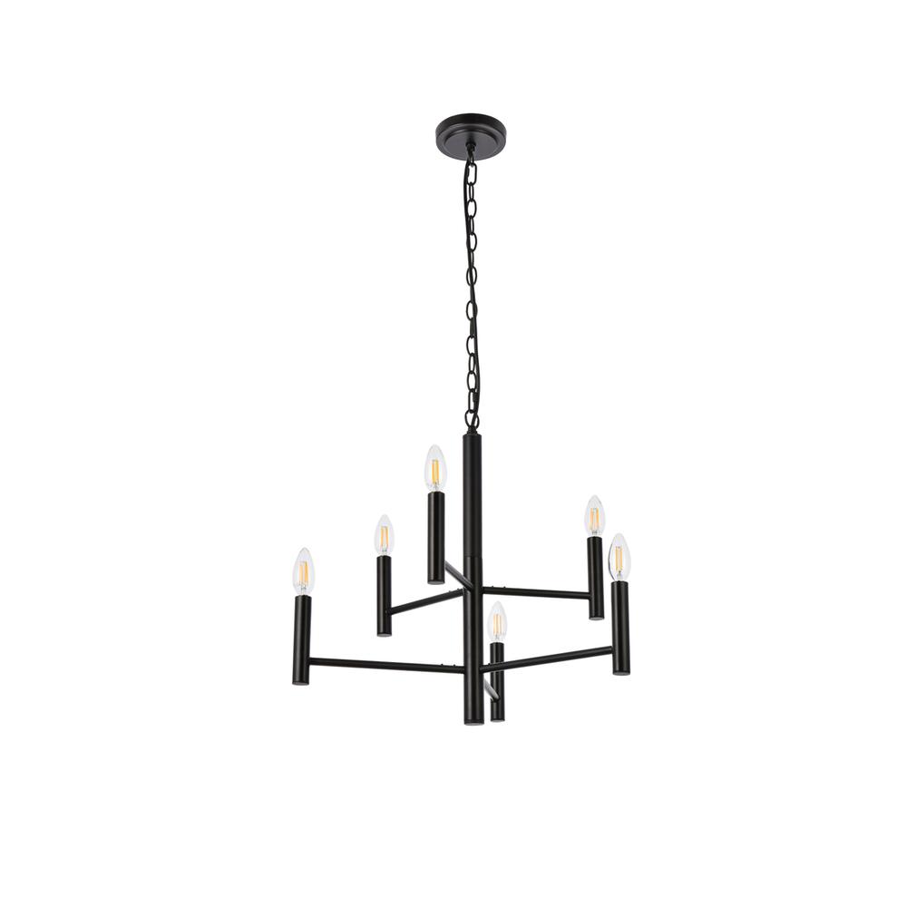 Carmella 6 lights pendant in black. Picture 6