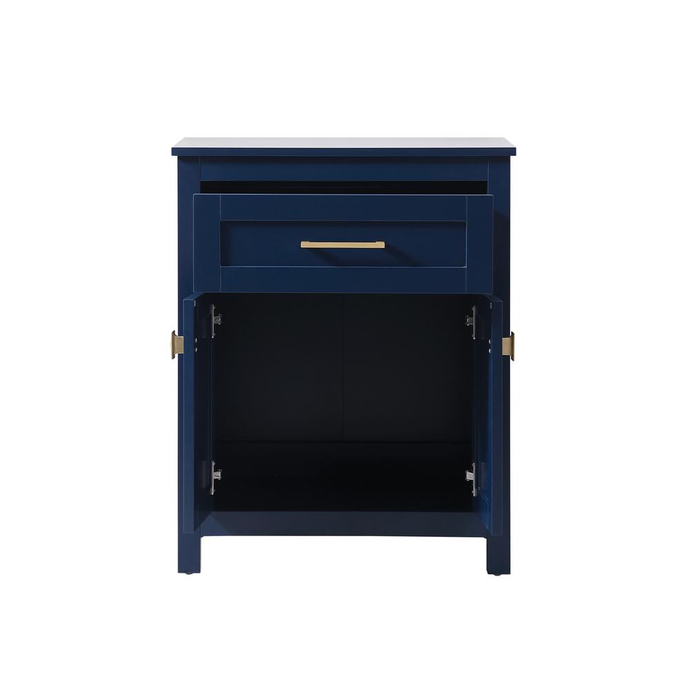24 Inch Wide Bathroom Storage Freestanding Cabinet In Blue. Picture 4