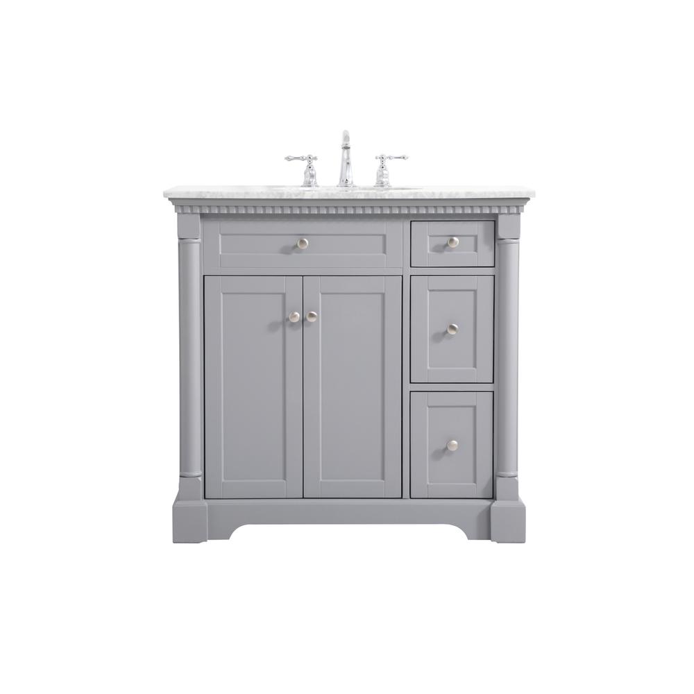 36 inch Single bathroom vanity in  Grey. Picture 1
