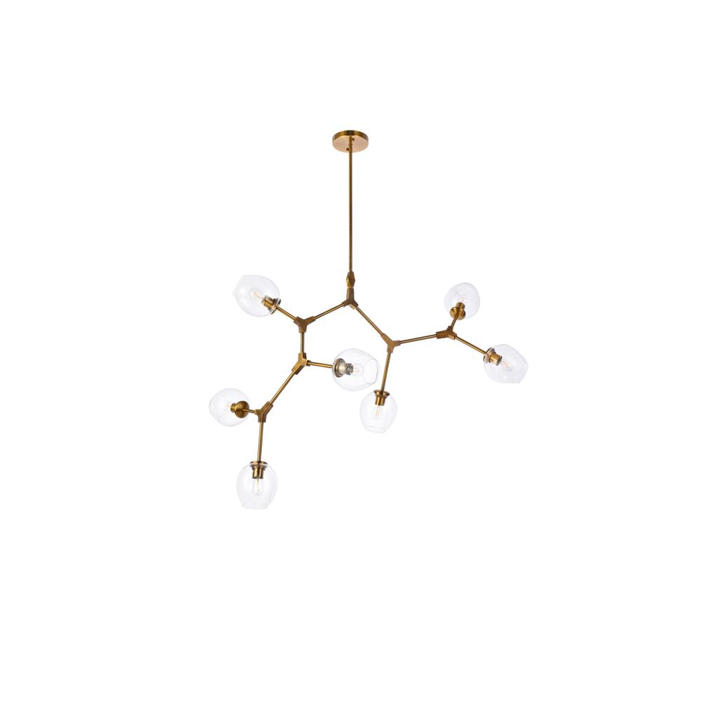 Cavoli 7 lights brass chandelier. Picture 6