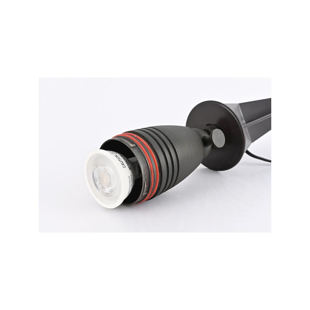 Outdoor 12V Cast Brass spot light 3 inch Wide x 8.5 inch High in Dark Bronze. Picture 5