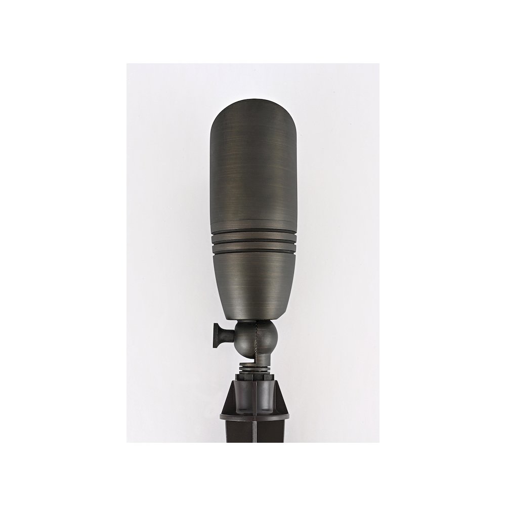 Outdoor 12V Cast Brass spot light in Dark Bronze. Picture 6