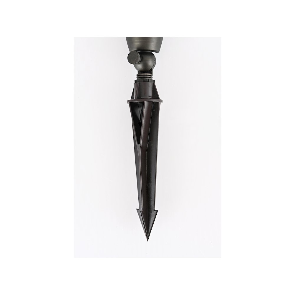 Outdoor 12V Cast Brass spot light in Dark Bronze. Picture 7