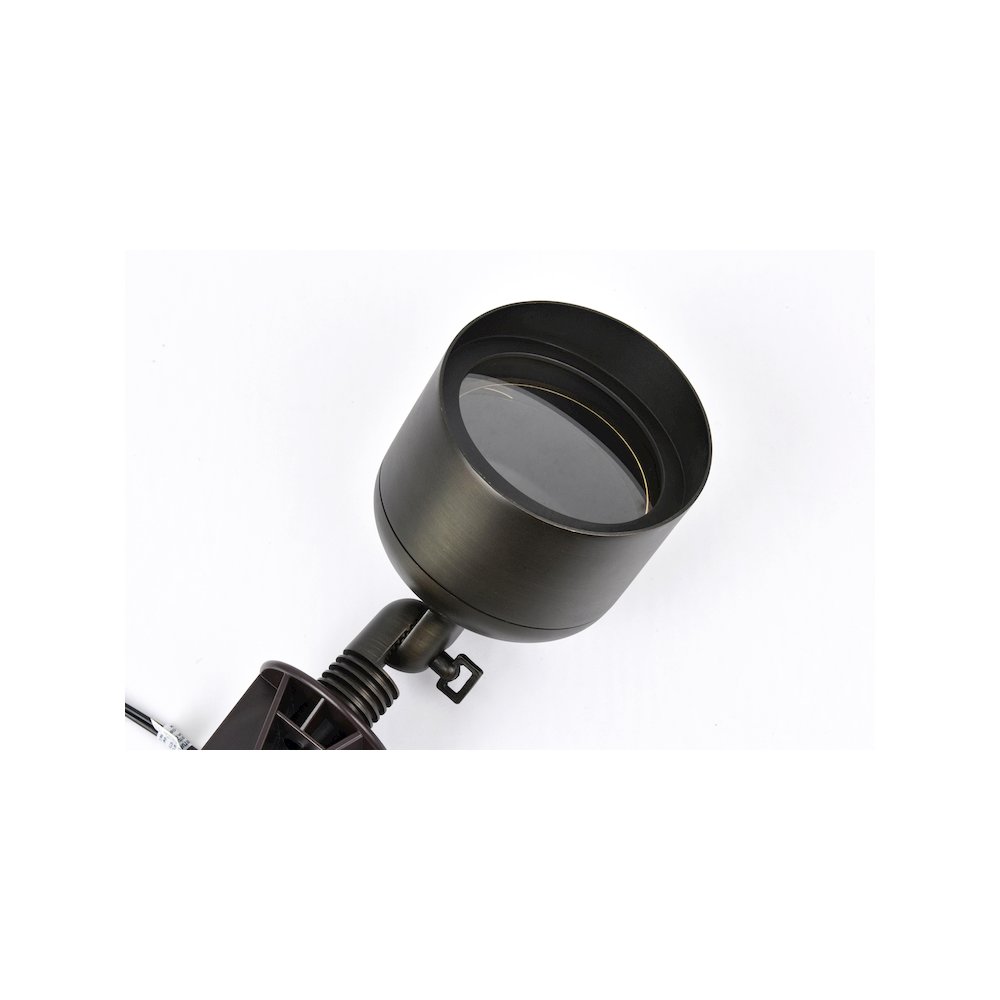 Outdoor 12V Cast Brass wide spot light 4.75 inch x 8 inch in Dark Bronze. Picture 4