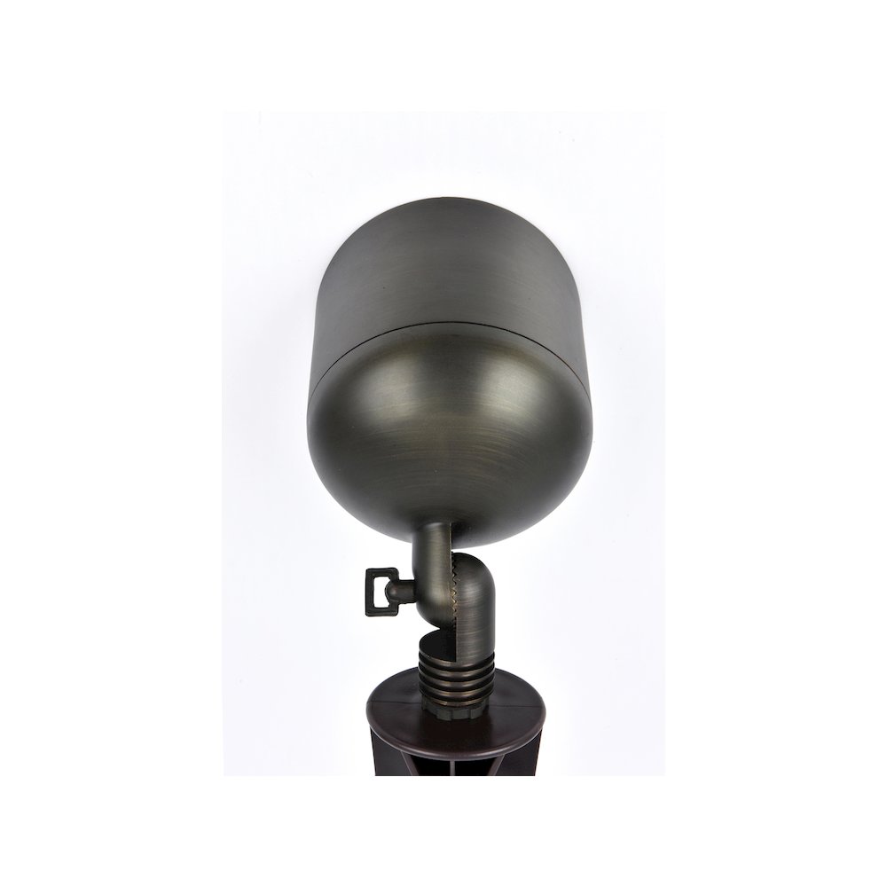 Outdoor 12V Cast Brass wide spot light 4.75 inch x 8 inch in Dark Bronze. Picture 6