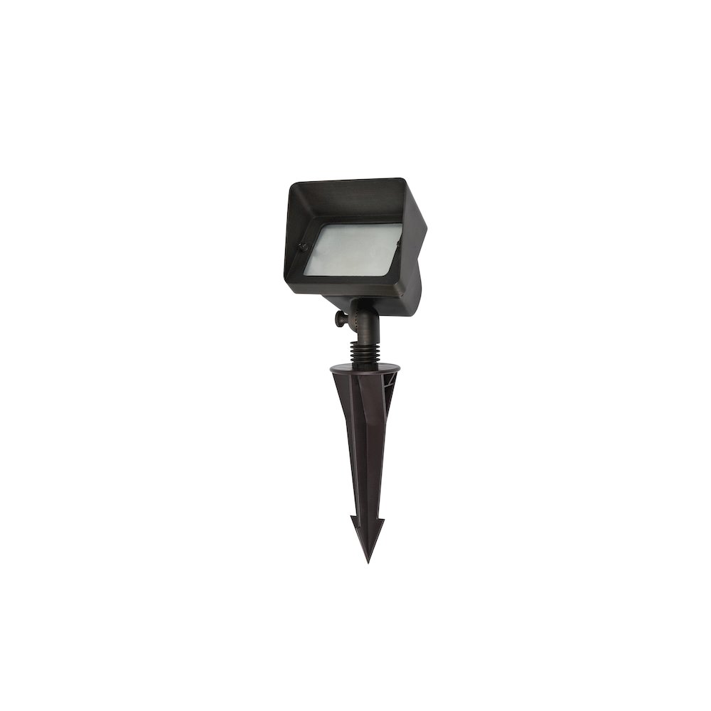 Outdoor 12V Cast Brass flood light in Dark Bronze. Picture 3