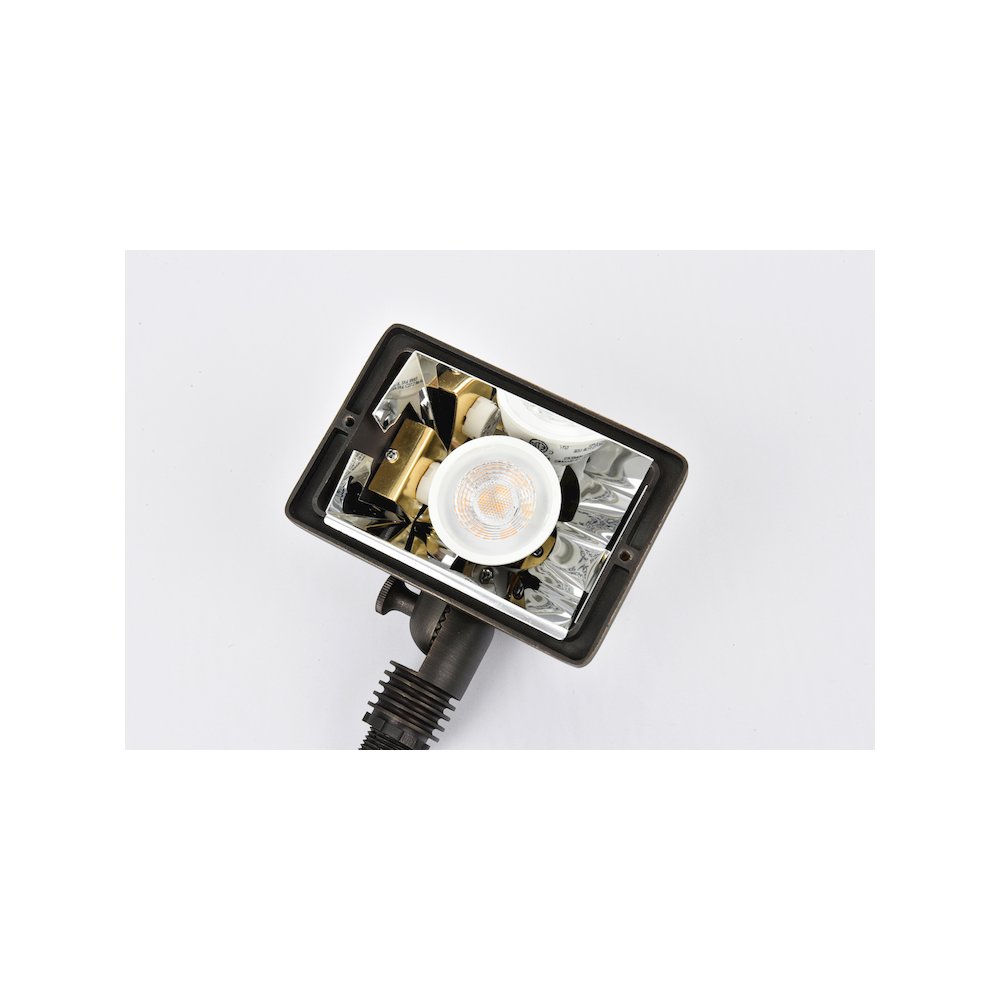 Outdoor 12V Cast Brass flood light in Dark Bronze. Picture 5