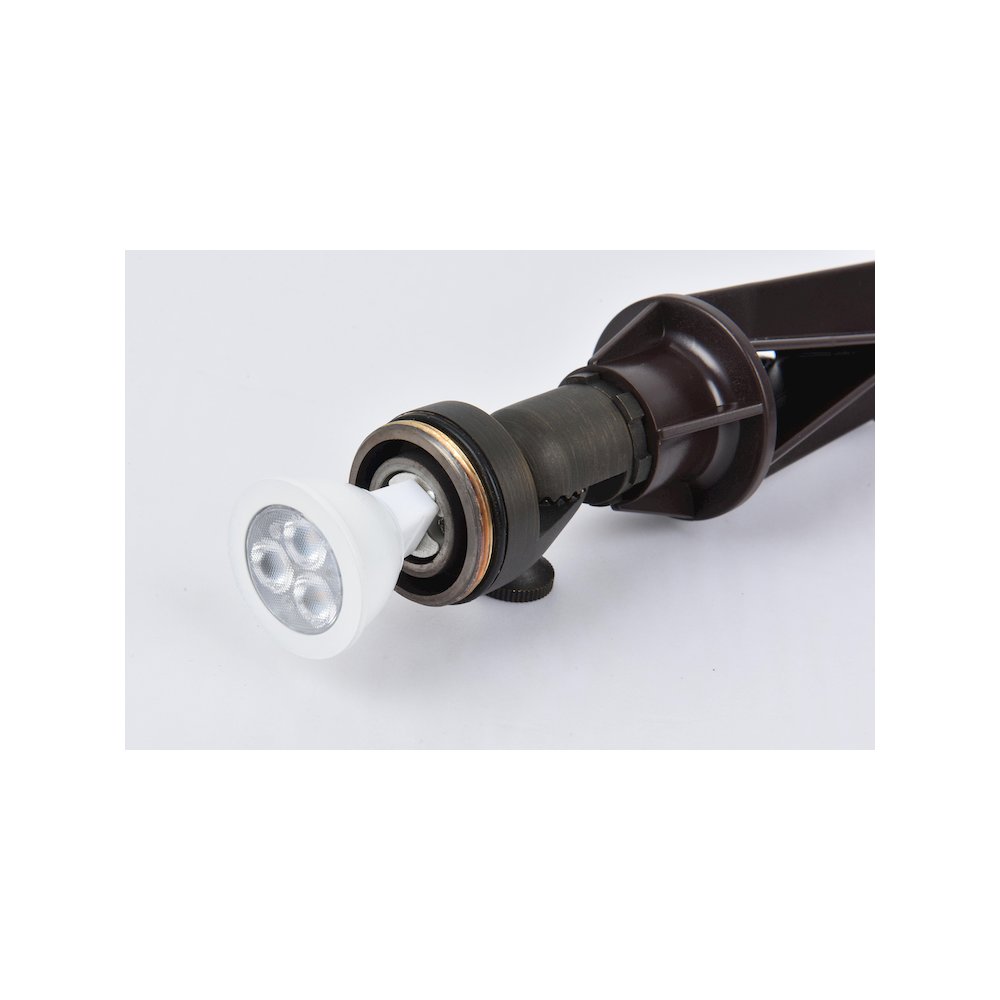 Outdoor 12V Cast Brass spot light 1.75 inch Wide x 4.5 inch High in Dark Bronze. Picture 5