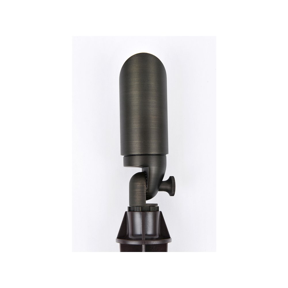 Outdoor 12V Cast Brass spot light 1.75 inch Wide x 4.5 inch High in Dark Bronze. Picture 6