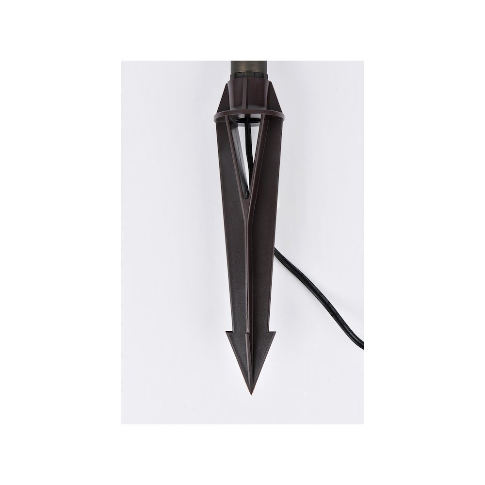 Outdoor 12V Cast Brass spot light 1.75 inch Wide x 4.5 inch High in Dark Bronze. Picture 7