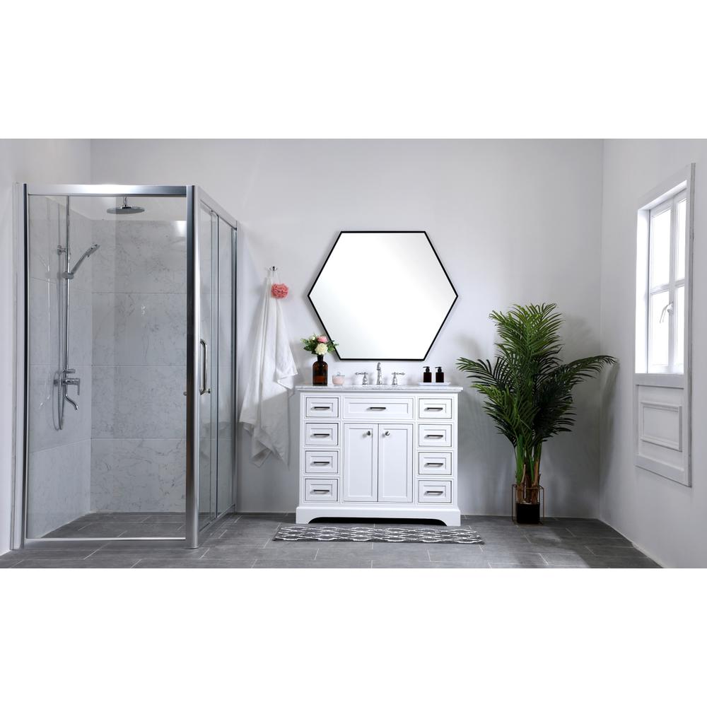 42 in. Single Bathroom Vanity set in white. Picture 7