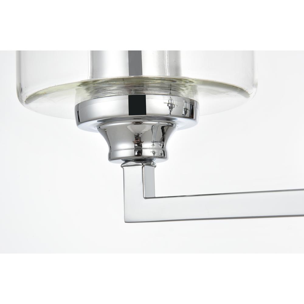 Mayson 4 light Chrome and Clear Bath Sconce. Picture 4