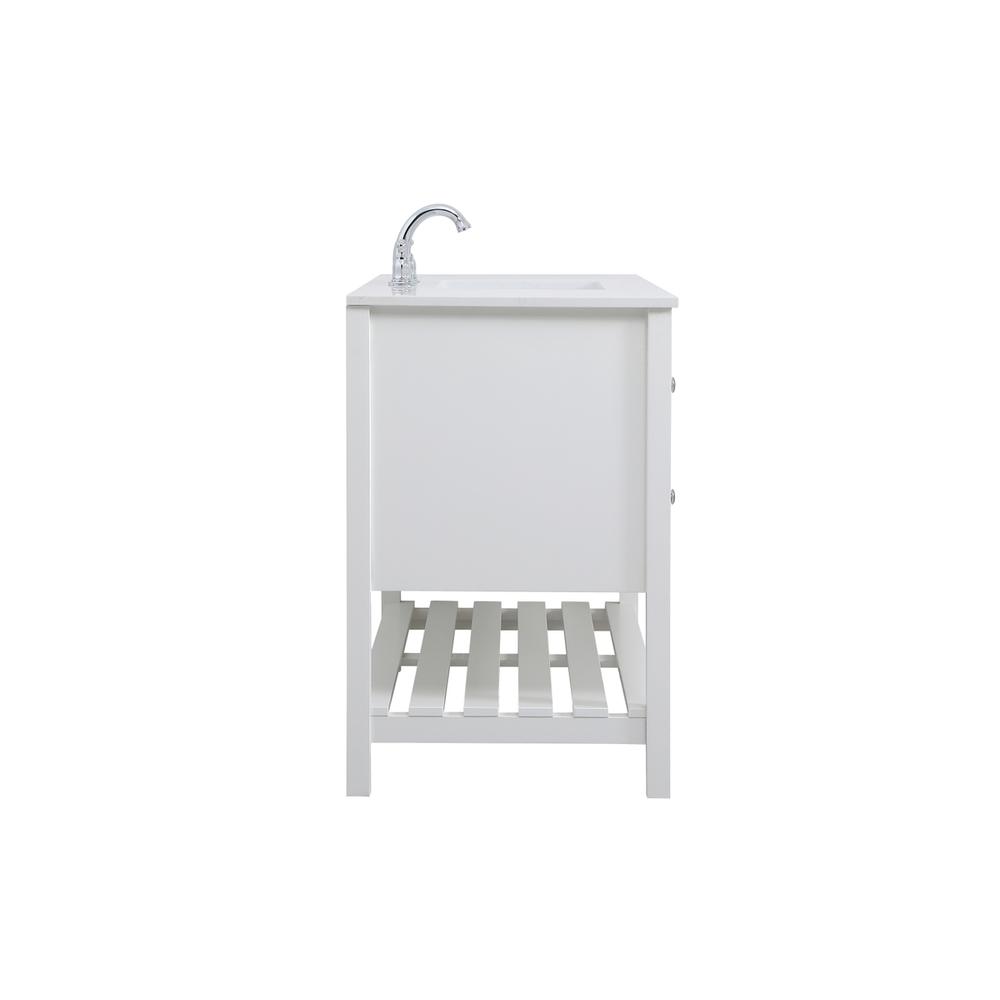 48 inch Single Bathroom Vanity in White. Picture 13