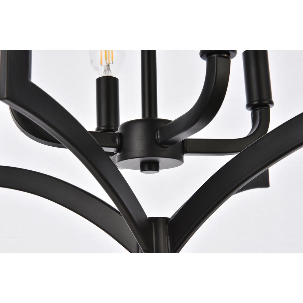 Kiera 4 lights pendant in black. Picture 5
