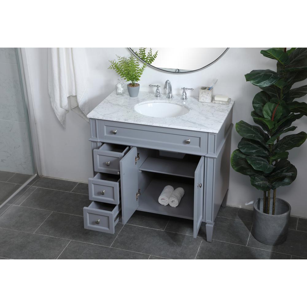 36 inch Single bathroom vanity in Grey. Picture 3