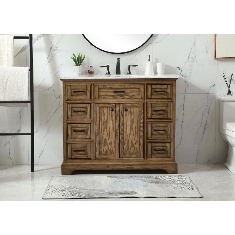 42 inch Single bathroom vanity in driftwood. Picture 14