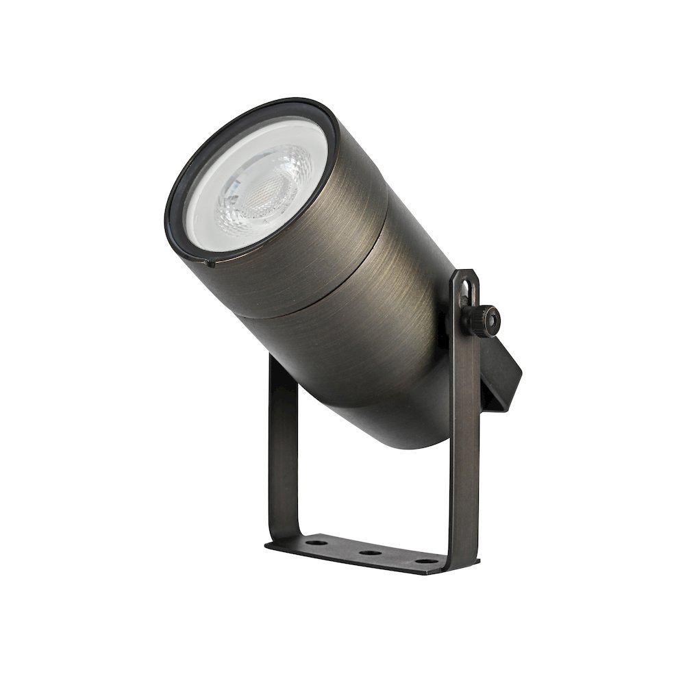 Outdoor 12V Cast Brass spot light 2 inch Wide x 4.5 inch High in Dark Bronze. Picture 2