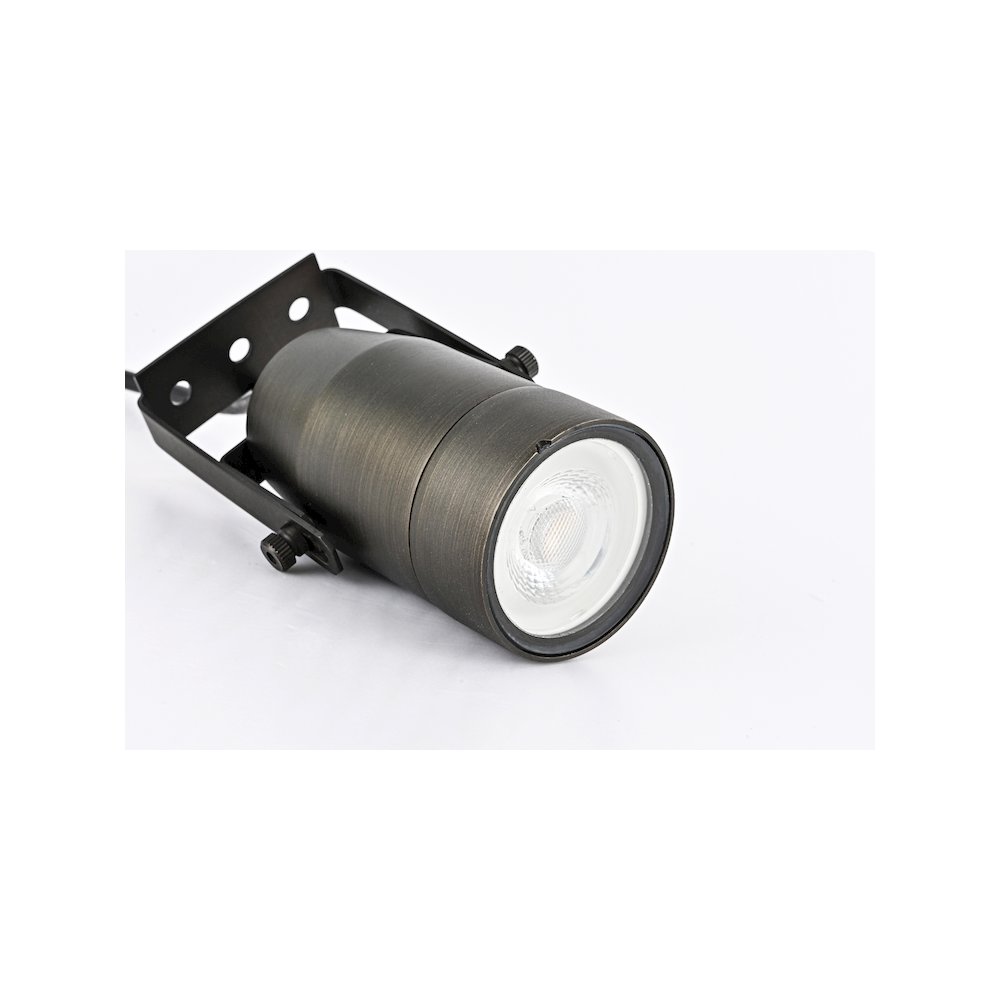 Outdoor 12V Cast Brass spot light 2 inch Wide x 4.5 inch High in Dark Bronze. Picture 3