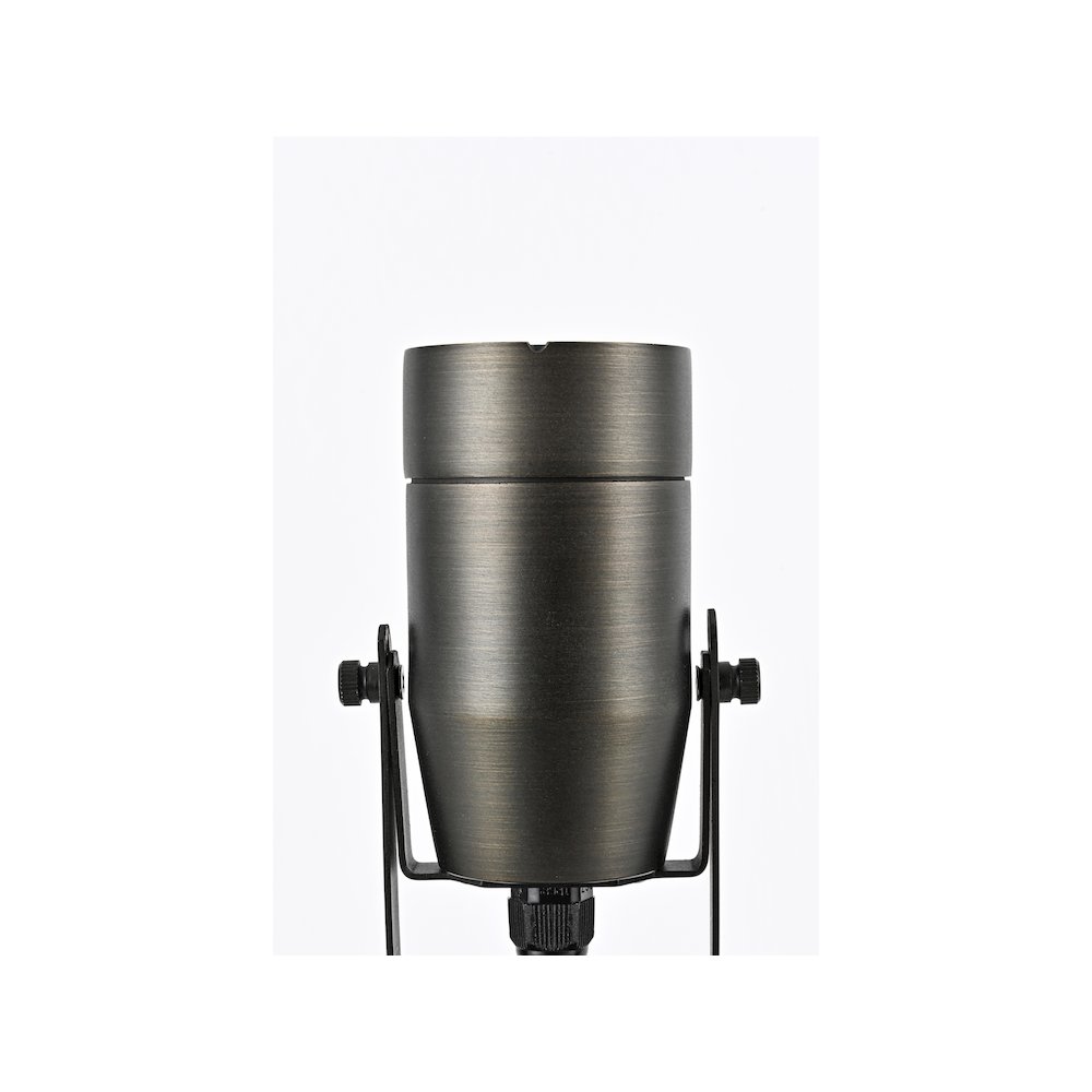 Outdoor 12V Cast Brass spot light 2 inch Wide x 4.5 inch High in Dark Bronze. Picture 4