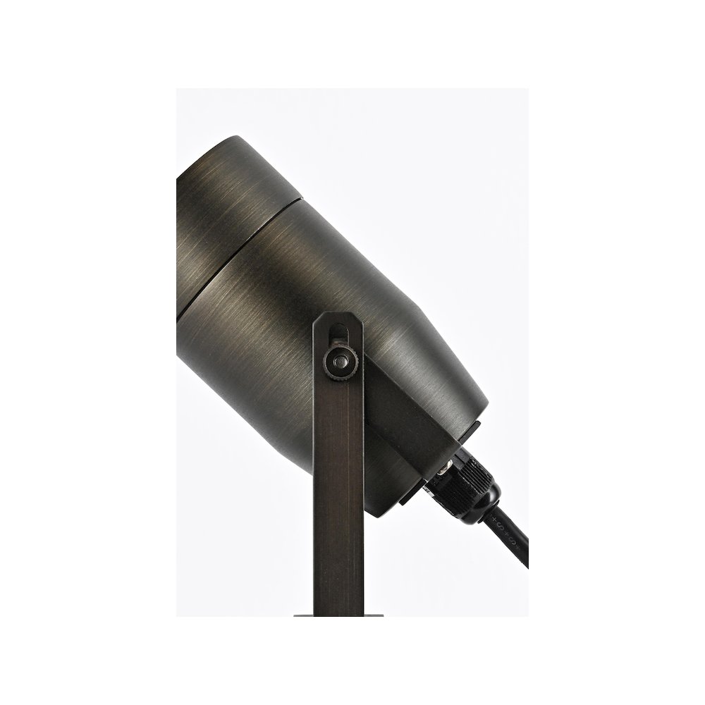 Outdoor 12V Cast Brass spot light 2 inch Wide x 4.5 inch High in Dark Bronze. Picture 5