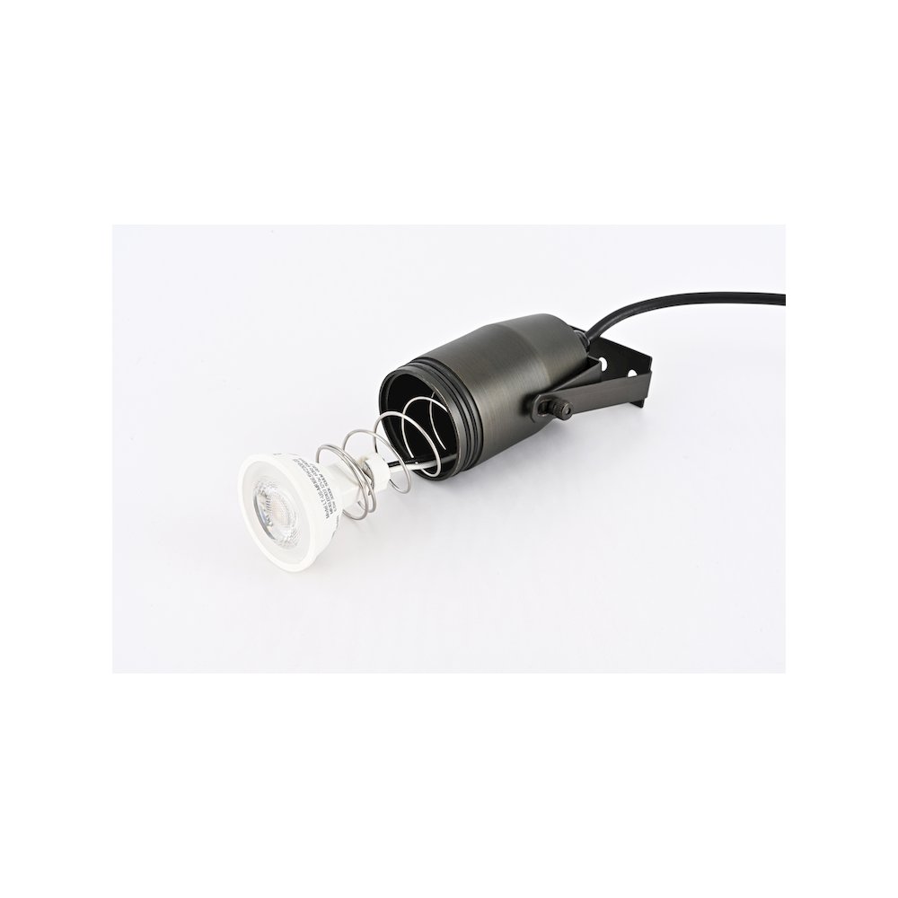 Outdoor 12V Cast Brass spot light 2 inch Wide x 4.5 inch High in Dark Bronze. Picture 6
