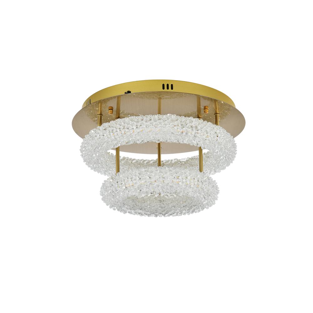 Bowen 18 inch Adjustable LED Flush Mount in Satin Gold. Picture 7