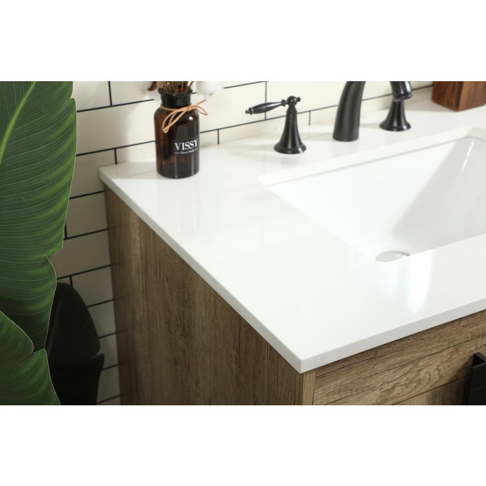 32 inch Single bathroom vanity in natural oak. Picture 5