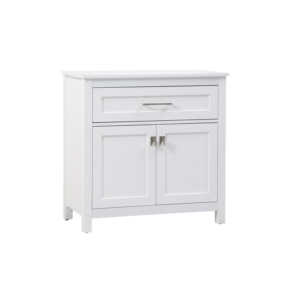 30 Inch Wide Bathroom Storage Freestanding Cabinet In White. Picture 13